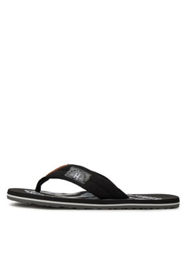 TOMMY HILFIGER - Tommy Hilfiger Japonki Essential Th Beach Sandal FM0FM01369 Czarny. Kolor: czarny. Materiał: materiał