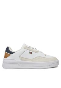 TOMMY HILFIGER - Tommy Hilfiger Sneakersy Essent Basket FW0FW08615 Biały. Kolor: biały. Materiał: skóra