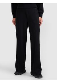 4f - 4F Spodnie dresowe z szerokimi nogawkami z modalem damskie - czarne M. Kolor: czarny. Materiał: dresówka. Wzór: gładki, ze splotem. Sport: fitness #2