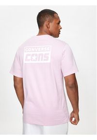 Converse T-Shirt M Cons Tee 10021134-A26 Fioletowy Regular Fit. Kolor: fioletowy. Materiał: bawełna