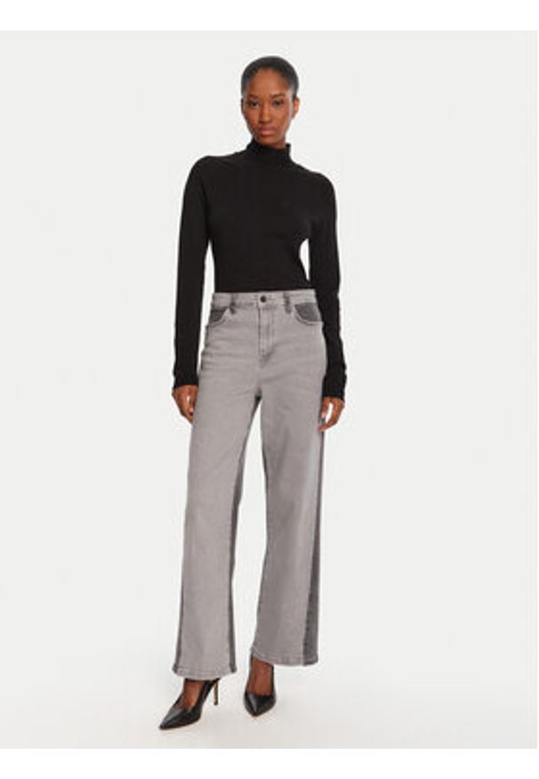 LOLA CASADEMUNT Jeansy LF2514015 Szary Wide Leg. Kolor: szary