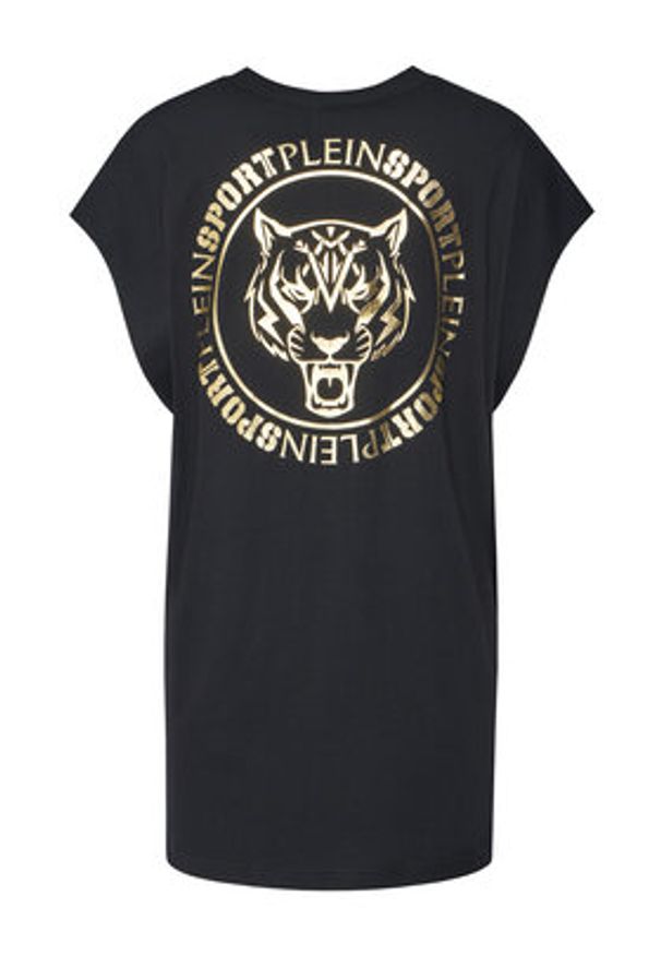 Plein Sport Tank top PAEC MRK0104 STE001N Czarny Regular Fit. Kolor: czarny. Materiał: bawełna. Styl: sportowy