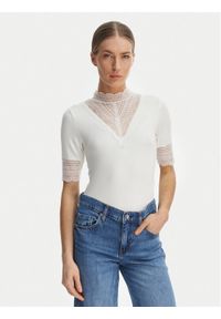 only - ONLY Bluzka Tilde 15335353 Biały Slim Fit. Kolor: biały. Materiał: wiskoza #1