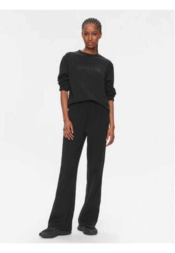 Calvin Klein Bluza 000QS7154E Czarny Regular Fit. Kolor: czarny. Materiał: bawełna