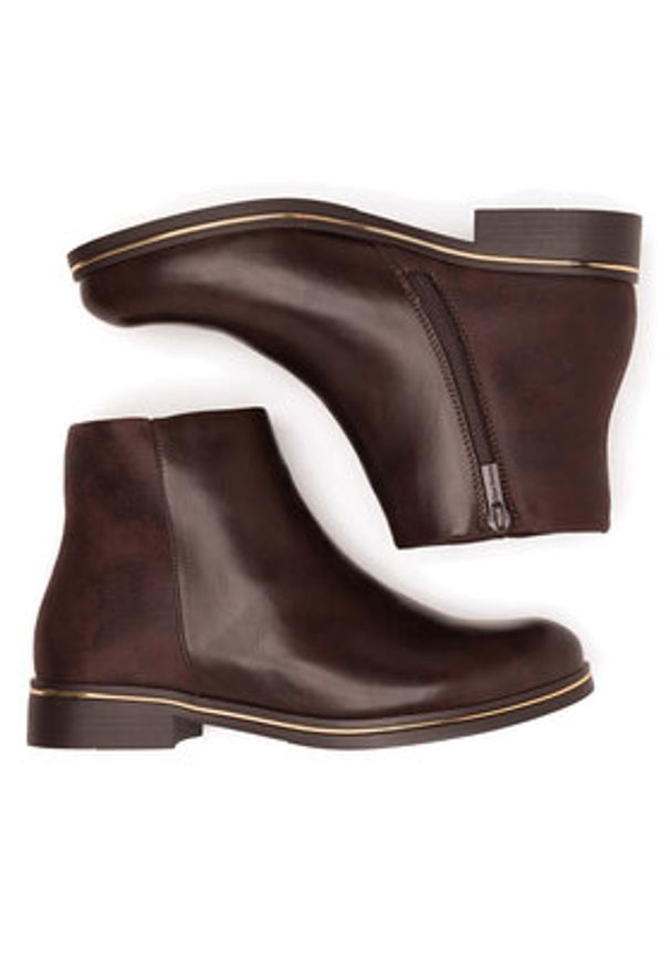 Clara Barson Botki WS6517-01 Brązowy. Kolor: brązowy. Materiał: materiał