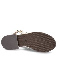 Złote Sandały Artiker Skórzane Eleganckie Buty. Okazja: na co dzień. Kolor: złoty. Materiał: skóra. Sezon: lato. Styl: elegancki #4