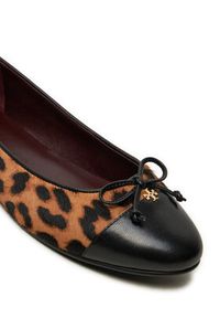Tory Burch Baleriny 154509 Brązowy. Kolor: brązowy. Materiał: skóra #2