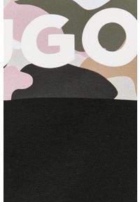 Hugo - HUGO t-shirt bawełniany kolor czarny. Kolor: czarny. Materiał: bawełna. Długość rękawa: krótki rękaw. Długość: krótkie