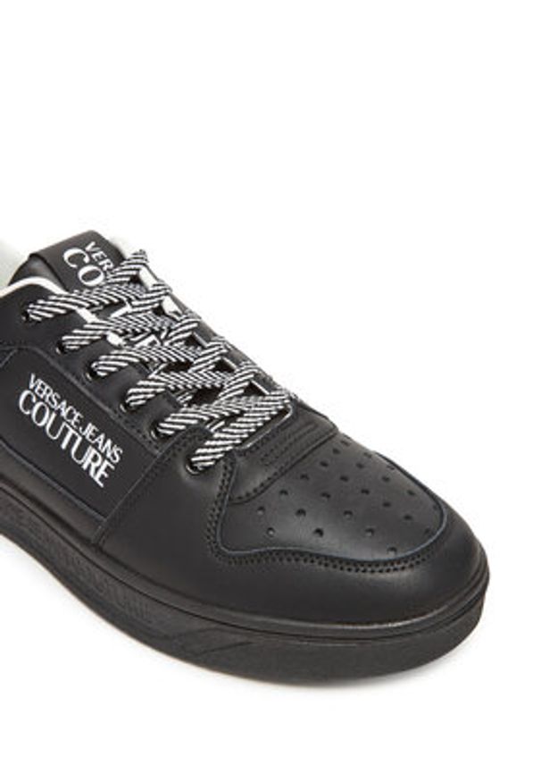 Versace Jeans Couture Sneakersy 78YA3SJ5 Czarny. Kolor: czarny. Materiał: skóra