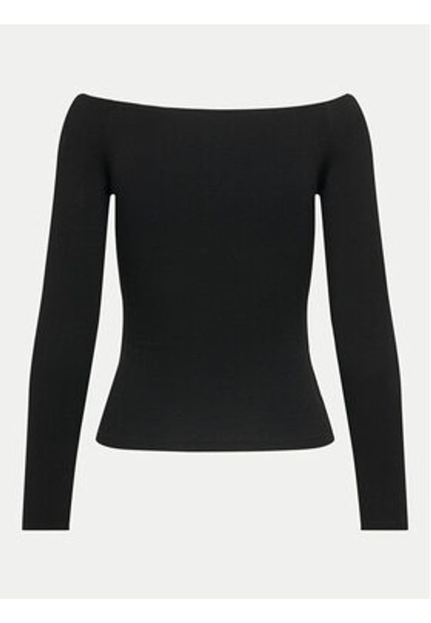 only - ONLY Bluzka Glamour 15339763 Czarny Slim Fit. Kolor: czarny. Materiał: syntetyk. Styl: glamour