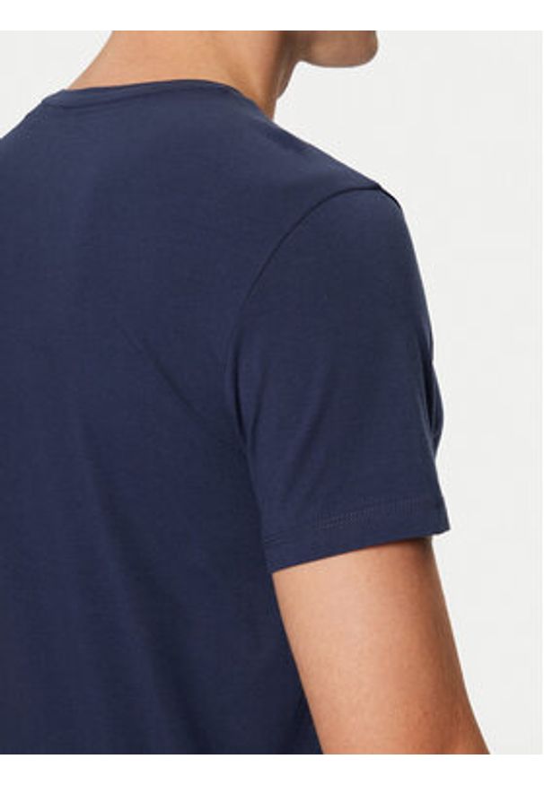 Guess T-Shirt Caleb U97M00 KCD31 Granatowy Slim Fit. Kolor: niebieski. Materiał: bawełna
