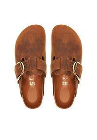 Birkenstock Klapki Boston Big Buckle Hex 1030446 Brązowy. Kolor: brązowy. Materiał: skóra #5