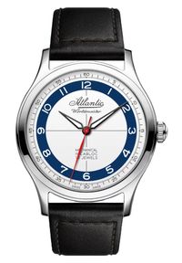 Atlantic - Zegarek Męski ATLANTIC Incabloc Worldmaster 53680.41.13. Rodzaj zegarka: analogowe. Materiał: skóra