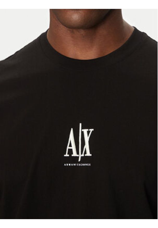 Armani Exchange T-Shirt XM000363 AF12308 UC001 Czarny Regular Fit. Kolor: czarny. Materiał: bawełna