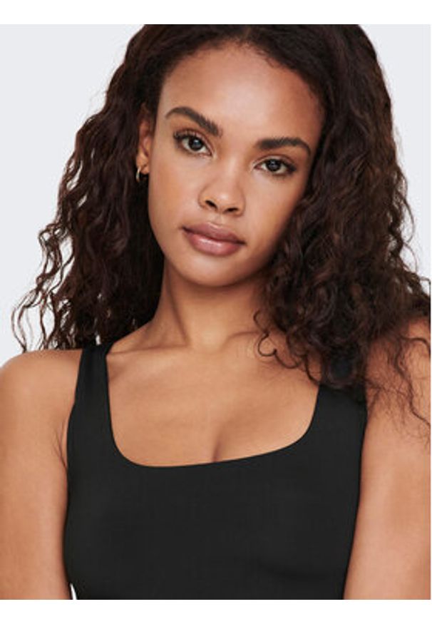 only - ONLY Top Lea 15278090 Czarny Regular Fit. Kolor: czarny. Materiał: syntetyk