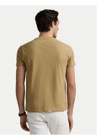 Polo Ralph Lauren T-Shirt 710671438429 Beżowy Custom Slim Fit. Typ kołnierza: polo. Kolor: beżowy. Materiał: bawełna #4
