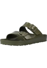 Klapki damskie Birkenstock Arizona Birkoflor. Kolor: zielony. Materiał: materiał, syntetyk