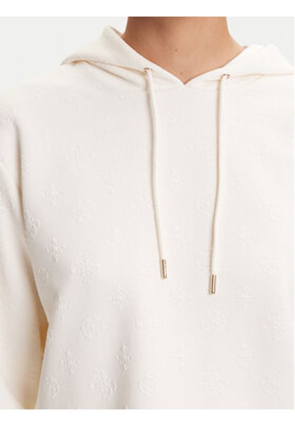 Guess Bluza V5YQ04 KBSL2 Écru Regular Fit. Materiał: syntetyk