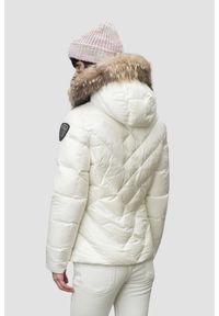 Blauer USA - BLAUER Alicia Biała kurtka damska Short Jackets, Rozmiar M. Kolor: biały. Materiał: poliamid, puch, futro. Styl: elegancki #5