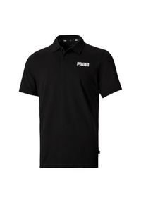 Puma Koszulka Polo Ess Pique 84722601. Typ kołnierza: polo. Kolor: czarny. Długość rękawa: krótki rękaw. Długość: krótkie