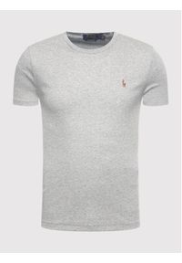 Polo Ralph Lauren T-Shirt 710740727012 Szary Slim Fit. Typ kołnierza: polo. Kolor: szary. Materiał: bawełna