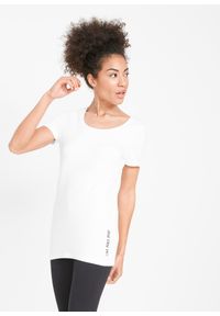 bonprix - Długi shirt z napisem (2 szt.). Kolor: różowy. Materiał: bawełna. Długość: długie. Wzór: napisy. Styl: sportowy