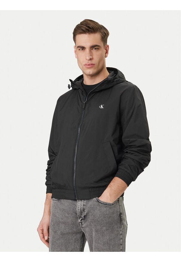 Calvin Klein Jeans Wiatrówka Harrington LV04RF521G Czarny Regular Fit. Kolor: czarny. Materiał: syntetyk