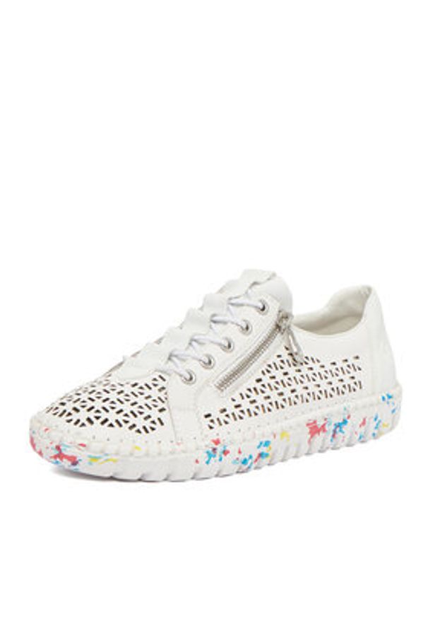 Rieker Półbuty CEO-M2357-80 Biały. Kolor: biały. Materiał: syntetyk, skóra