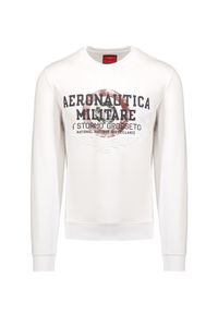 Aeronautica Militare - Bluza AERONAUTICA MILITARE. Okazja: na co dzień. Kolor: biały. Materiał: bawełna, elastan. Wzór: moro, nadruk, gładki. Styl: militarny, casual