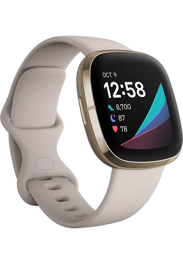 FITBIT - Smartwatch Fitbit Sense Biały (FB512GLWT). Rodzaj zegarka: smartwatch. Kolor: biały