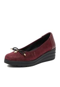 Go Soft Baleriny CEO-WI16-3243-02 Bordowy. Kolor: czerwony. Materiał: materiał