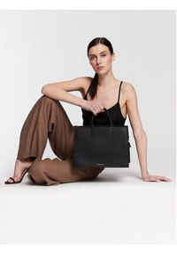 Trussardi Jeans - Trussardi Torebka 75B01488 Czarny. Kolor: czarny. Materiał: skórzane #5