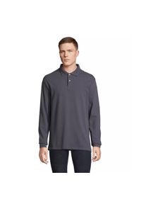 SOL'S - Koszulka polo z długim rękawem Sol's Pacific. Typ kołnierza: polo. Kolor: szary. Długość rękawa: długi rękaw. Długość: długie #1