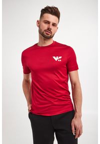 Emporio Armani - T-shirt EMPORIO ARMANI. Długość rękawa: krótki rękaw. Długość: krótkie. Wzór: haft