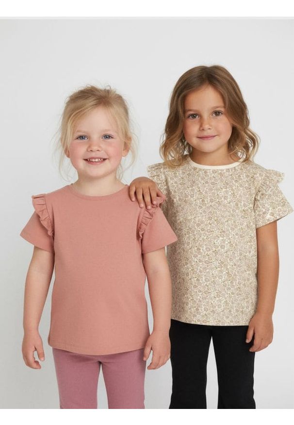 Sinsay - Bawełniana koszulka 2 pack - wielobarwny. Materiał: bawełna