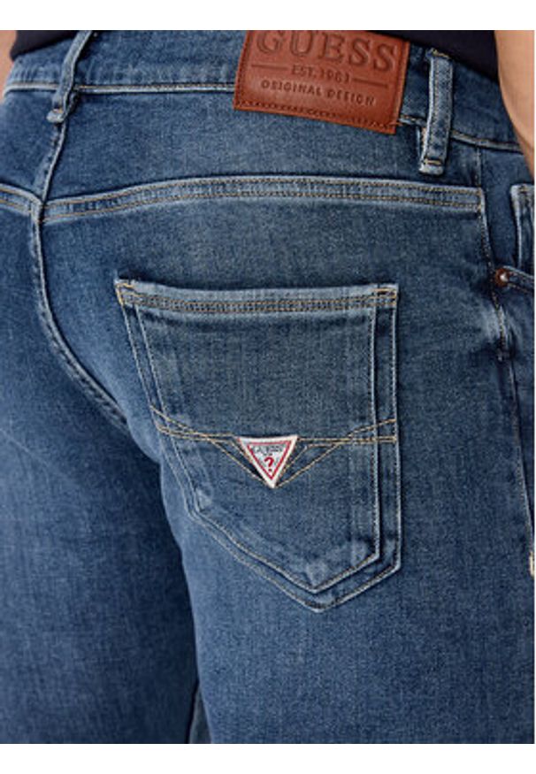 Guess Jeansy M2YAN1 D4Q42 Niebieski Skinny Fit. Kolor: niebieski