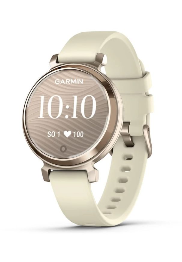 GARMIN - Smartwatch Garmin Lily 2 kremowo-złoty. Rodzaj zegarka: smartwatch. Kolor: wielokolorowy, kremowy, złoty. Materiał: nylon, skóra. Styl: elegancki