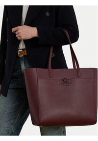 Lauren Ralph Lauren - LAUREN RALPH LAUREN Torebka Large Cameryn 431960183010 Bordowy. Kolor: czerwony. Materiał: skórzane