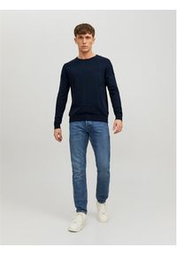 Jack & Jones Sweter Emil 12208364 Granatowy Regular Fit. Kolor: niebieski. Materiał: bawełna #3