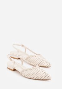 Born2be - Beżowe Sandały Ozdobione Plecionką Melorah. Okazja: na co dzień. Zapięcie: sprzączka. Kolor: beżowy. Materiał: jeans. Wzór: aplikacja. Styl: casual, elegancki #6