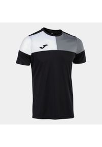 Koszulka Joma Crew junior 11/12 – krótki rękaw. Kolor: czarny, szary, biały, wielokolorowy. Materiał: poliester. Długość rękawa: krótki rękaw. Długość: krótkie. Sport: piłka nożna #1