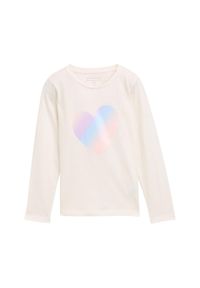 bonprix - Bawełniana bluzka z długim rękawem marki Tom Tailor. Kolor: biały. Materiał: bawełna. Długość rękawa: długi rękaw. Długość: długie. Wzór: nadruk