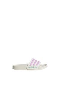 Adidas - Klapki Adilette Shower. Kolor: różowy, biały, zielony, wielokolorowy. Styl: sportowy