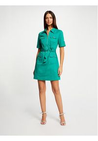 Morgan Sukienka codzienna 221-RENOM Zielony Regular Fit. Okazja: na co dzień. Kolor: zielony. Materiał: bawełna. Typ sukienki: proste. Styl: casual #3