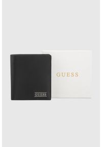 Guess - GUESS Czarny portfel męski Torino Bifold. Kolor: czarny. Materiał: skóra #3