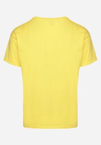 Born2be - Żółta Bawełniana Koszulka T-shirt w Stylu Basic Malorisa. Okazja: na co dzień. Kolor: żółty. Materiał: bawełna. Styl: klasyczny, casual, elegancki #5
