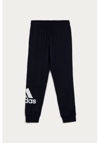 Adidas - adidas - Spodnie dziecięce 104-176 cm. Okazja: na co dzień. Kolor: niebieski. Materiał: bawełna, poliester, dzianina, wiskoza. Wzór: nadruk. Styl: casual #2