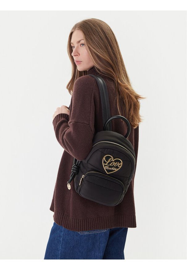 Love Moschino - LOVE MOSCHINO Plecak JC4354PP0NKY100A Czarny. Kolor: czarny. Materiał: materiał