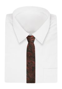Męski Krawat Angelo di Monti - Duży Wzór, Brąz. Kolor: brązowy, wielokolorowy, beżowy. Materiał: tkanina. Styl: elegancki, wizytowy #2