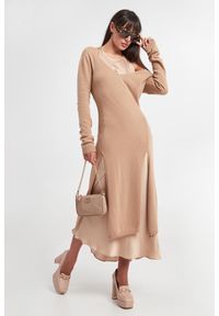 Twinset Milano - Sukienka z wełną TWINSET. Materiał: wełna #1